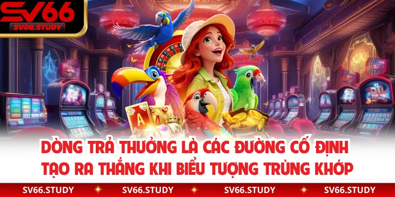 Dòng trả thưởng là các đường cố định tạo ra thắng khi biểu tượng trùng khớp